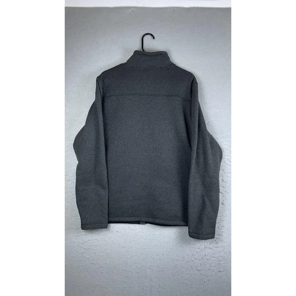 The North Face Jacket Mens Large Gray Fleece Full Zip Outdoor Warm Pockets‎